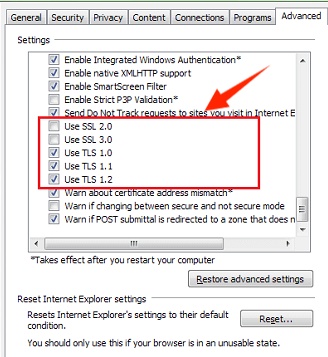 ssl und tls konfiguration anpassen