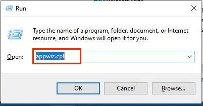 type appwiz cpl