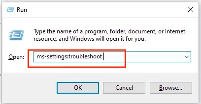 type ms settings troubleshoot