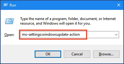 type ms settings windowsupdate action