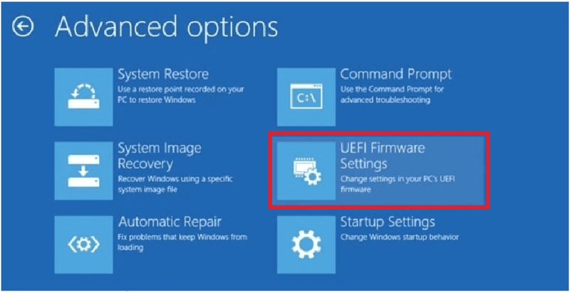 uefi firmware settings