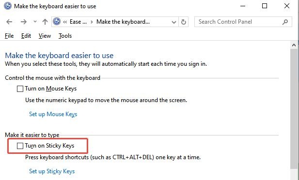 Disable Sticky Keys on Windows & Mac