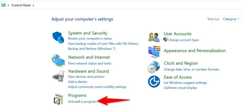 uninstall logitech setpoint software to fix Logilda dll error-step 1