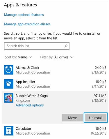Uninstall Programs