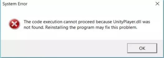 unityplayer dll not found