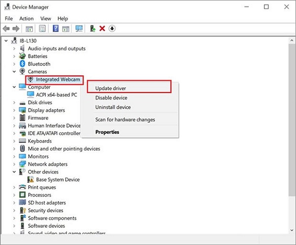 update camera driver to fix 0xa00f4244 nocamerasareattached -step 1