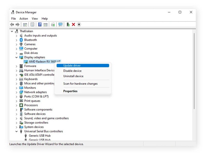 update graphic drivers
