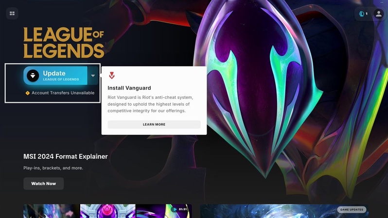 Update vanguard