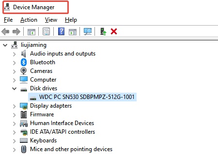 updates in device manager