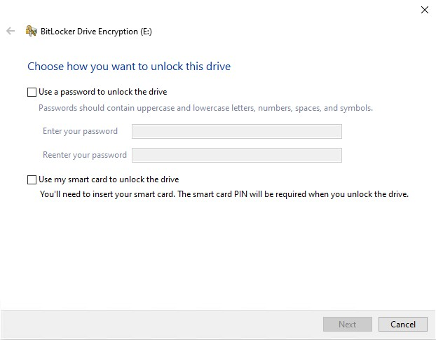 use password to unlock bitlocker drive
