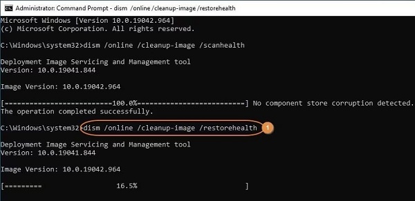 use the dism tool