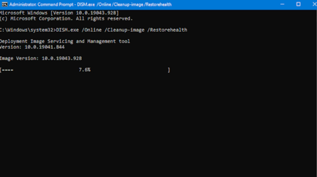 utilizing DISM command to solve stuck welcome screen in Windows 10.