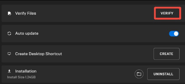 verify fortnite files in epic games launcher