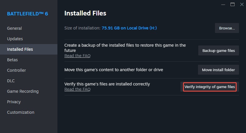 verify integrity of game files bf6