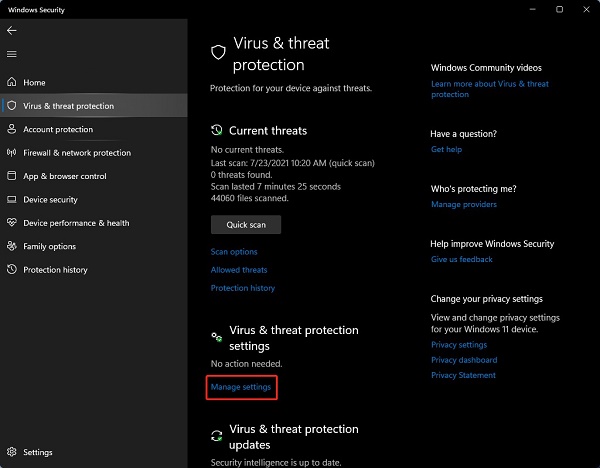 virus and threat