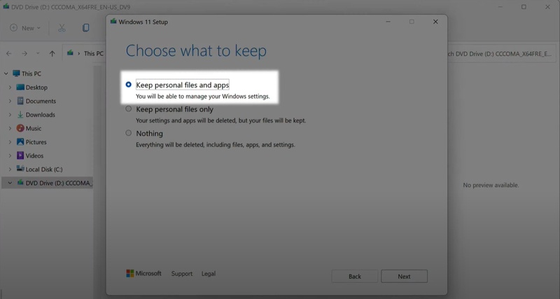 How to Reinstall Windows 11 without Losing Data/Apps/Files [Step-by-Step]