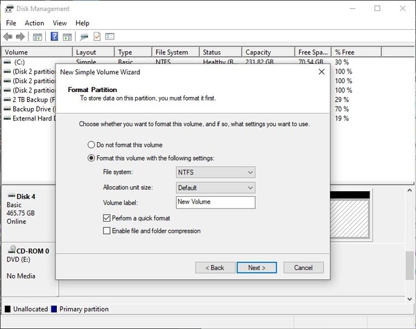 windows 10 was unable to complete the format fix step 2