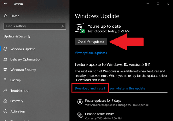 download en installeer updates