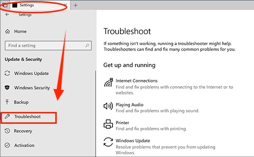 Windows Troubleshoot