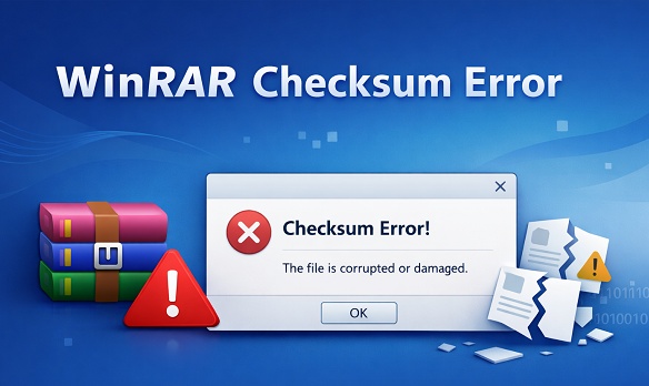 winrar checksum error