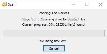 cancel the recuva scan directly