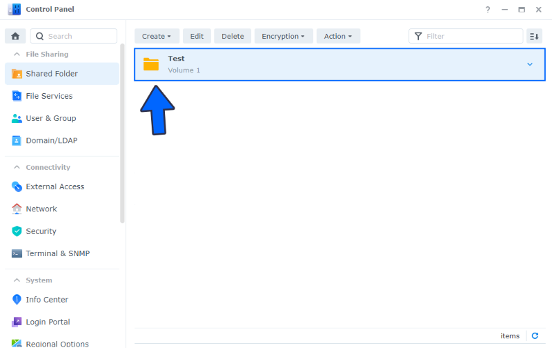 check nas shared folders