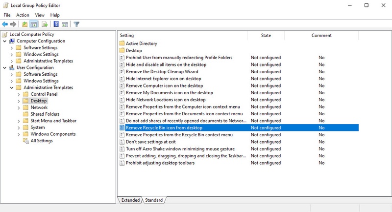 set the policy to not configured