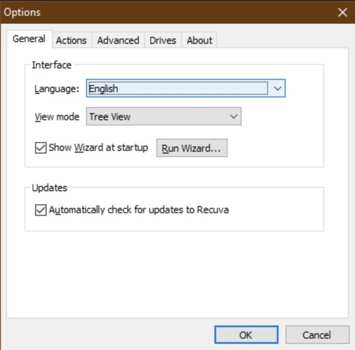 update recuva and reopen it