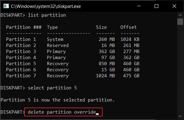Delete Protected Partition