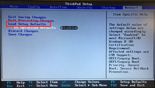 설정 기본값 로드
