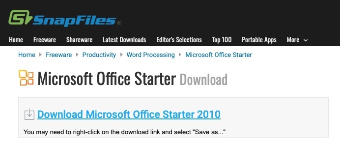 download microsoft office starter
