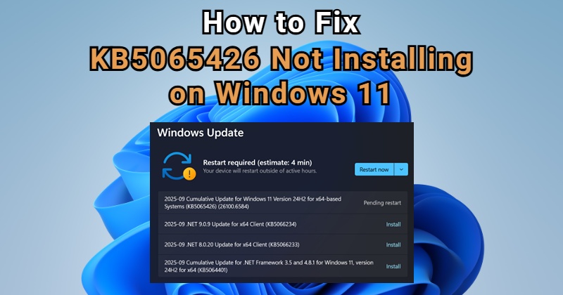wie man KB5065426 Installationsproblem behebt