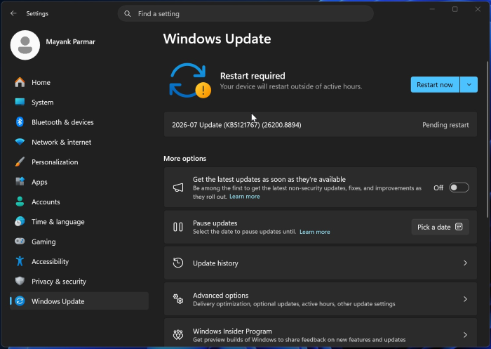 install kb5121767