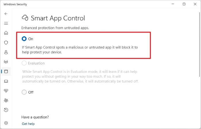 windows smart app control