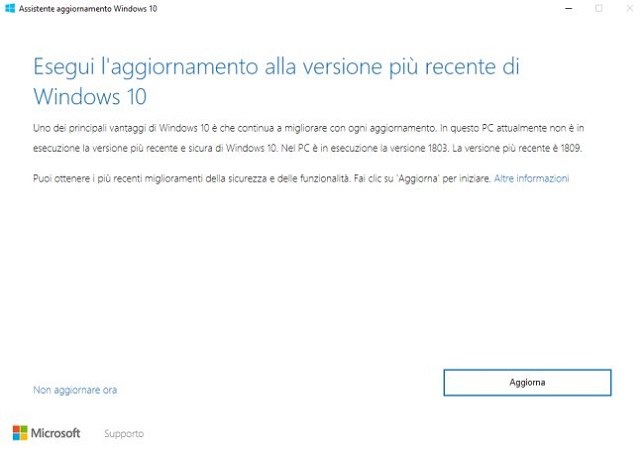 Update > Esegui