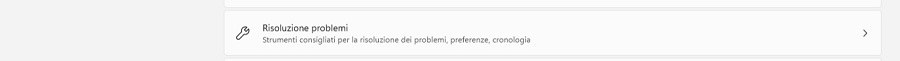 Risoluzione problemi