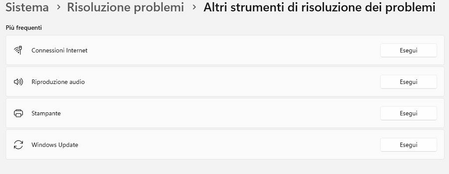 Update > Esegui