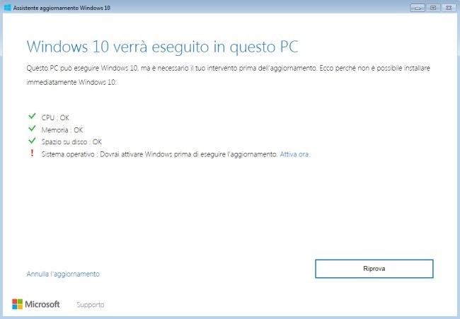 Update > Esegui