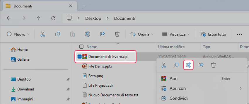 riparare cartella compressa non valida