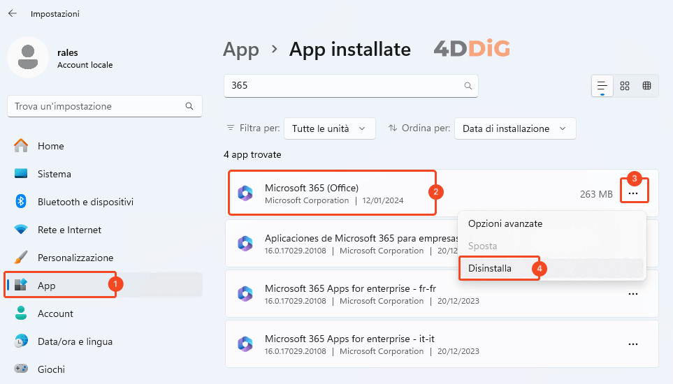 Riparare Microsoft Office