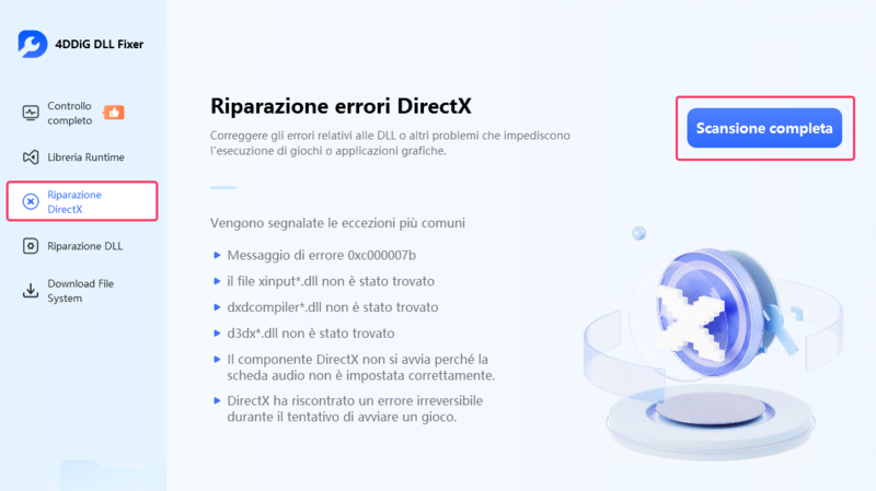 Riparazione DirectX