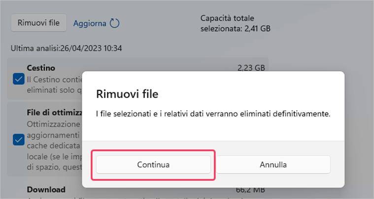 come eliminare i file temporanei