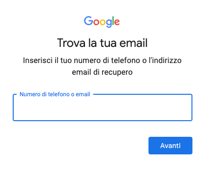 come recuperare l'account Google