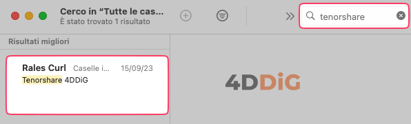 recuperare email cancellate mac