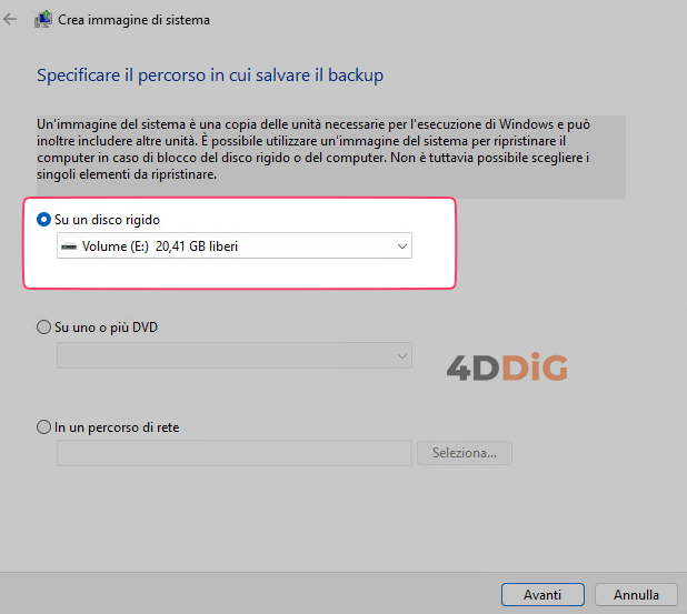 come effettuare un backup del pc