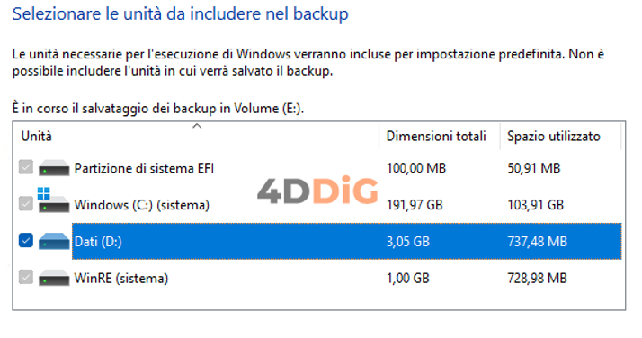 come effettuare un backup del pc
