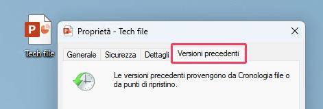recuperare la versione precedente di powerpoint 4