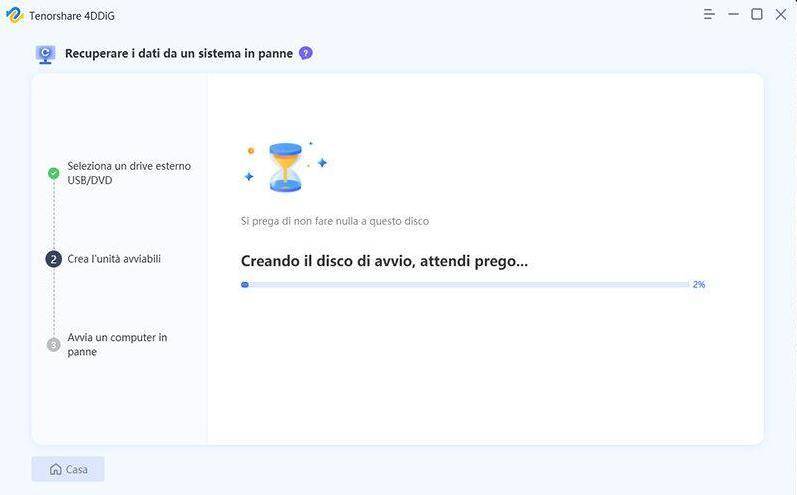 creazione di un'unità di avvio