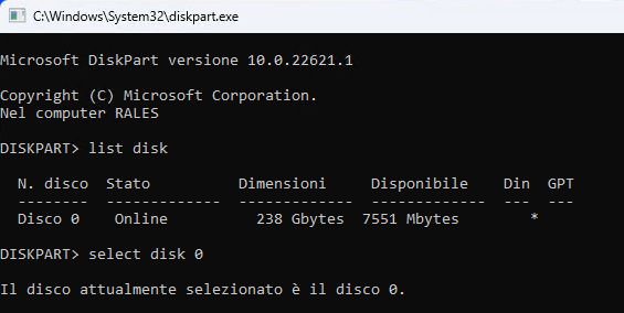 rimuovere partizioni da SSD Windows 10