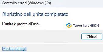 il volume non contiene un file system riconosciuto 5